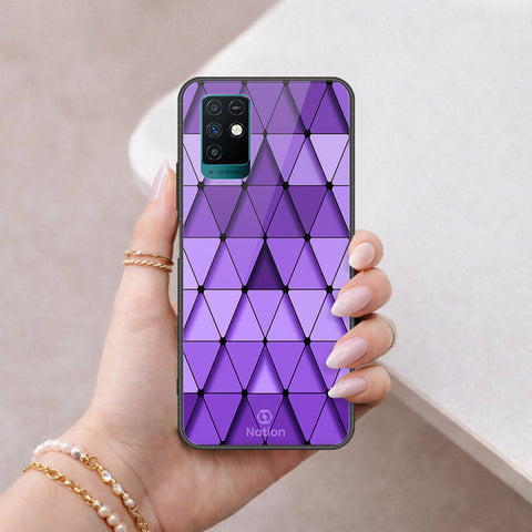 Infinix Note 10 Cover - ONation Pyramid Series - HQ Ultra Shine Premium Infinity Glass Soft Silicon Borders Case