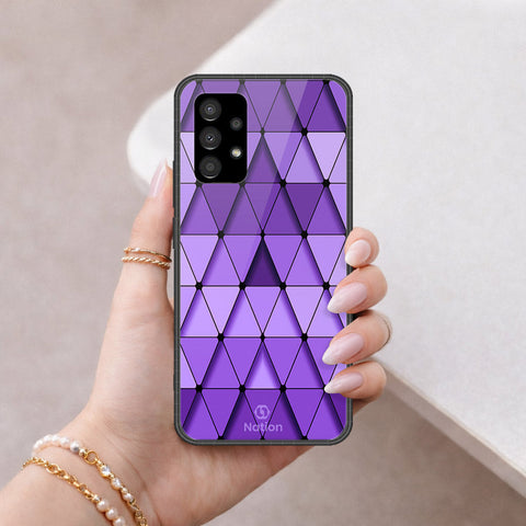 Samsung Galaxy A73 5G Cover - ONation Pyramid Series - HQ Ultra Shine Premium Infinity Glass Soft Silicon Borders Case