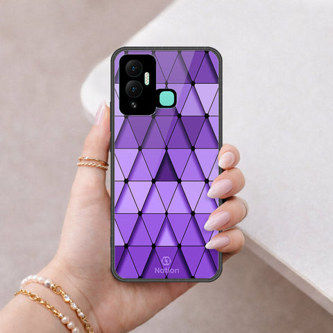 Infinix Hot 12i Cover - ONation Pyramid Series - HQ Ultra Shine Premium Infinity Glass Soft Silicon Borders Case