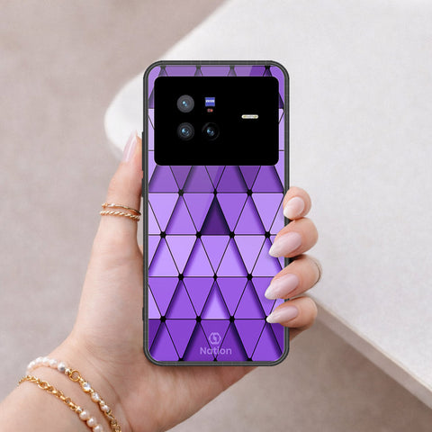 Vivo X80 Cover - ONation Pyramid Series - HQ Ultra Shine Premium Infinity Glass Soft Silicon Borders Case