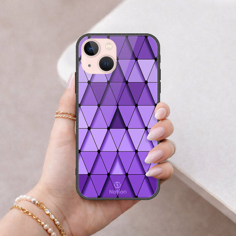 iPhone 14 Plus Cover - ONation Pyramid Series - HQ Ultra Shine Premium Infinity Glass Soft Silicon Borders Case