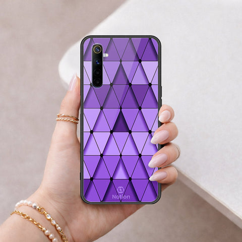 Realme 6 Cover - ONation Pyramid Series - HQ Ultra Shine Premium Infinity Glass Soft Silicon Borders Case
