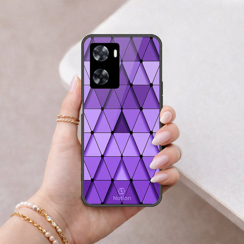 Oppo A57 4G 2022 Cover - ONation Pyramid Series - HQ Ultra Shine Premium Infinity Glass Soft Silicon Borders Case