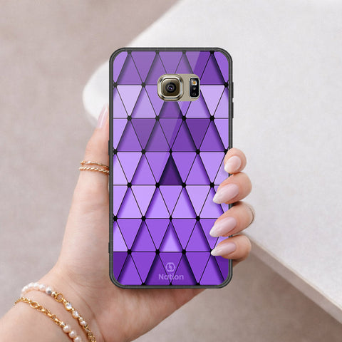 Samsung Galaxy S6 Cover - ONation Pyramid Series - HQ Ultra Shine Premium Infinity Glass Soft Silicon Borders Case