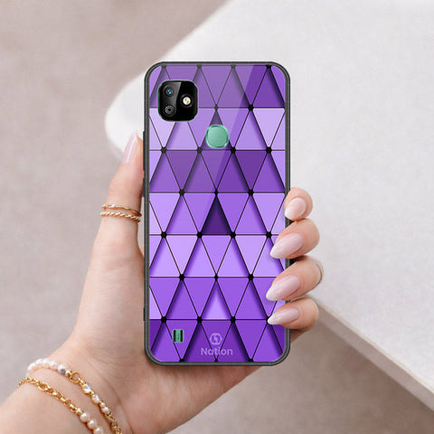 Infinix Smart HD 2021 Cover - ONation Pyramid Series - HQ Ultra Shine Premium Infinity Glass Soft Silicon Borders Case