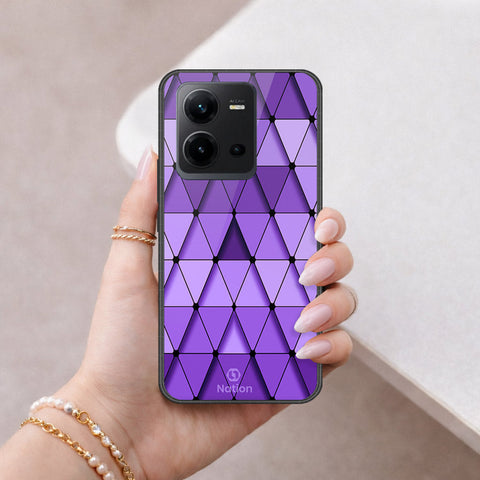 Vivo V25e Cover - ONation Pyramid Series - HQ Ultra Shine Premium Infinity Glass Soft Silicon Borders Case