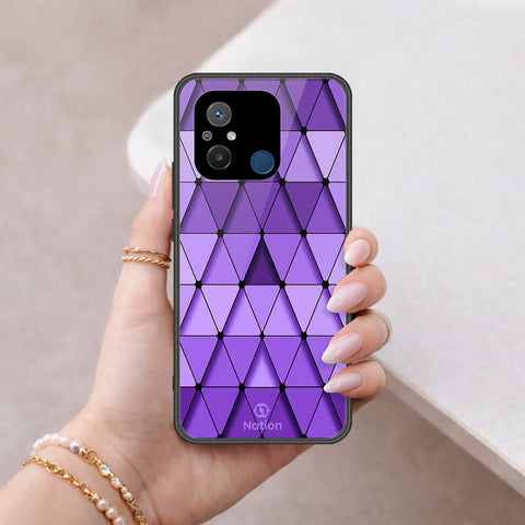 Xiaomi Redmi 12C Cover - ONation Pyramid Series - HQ Ultra Shine Premium Infinity Glass Soft Silicon Borders Case