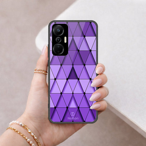 Infinix Hot 20S Cover - ONation Pyramid Series - HQ Ultra Shine Premium Infinity Glass Soft Silicon Borders Case