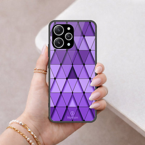 Xiaomi Redmi 12 Cover - ONation Pyramid Series - HQ Ultra Shine Premium Infinity Glass Soft Silicon Borders Case