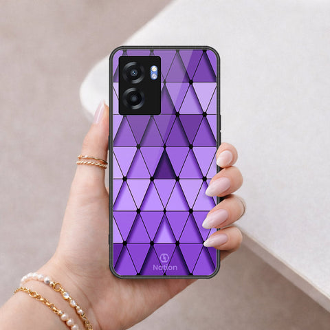 OnePlus Nord N300 Cover - ONation Pyramid Series - HQ Ultra Shine Premium Infinity Glass Soft Silicon Borders Case