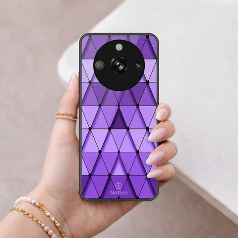 Realme 11 Pro Cover - ONation Pyramid Series - HQ Ultra Shine Premium Infinity Glass Soft Silicon Borders Case