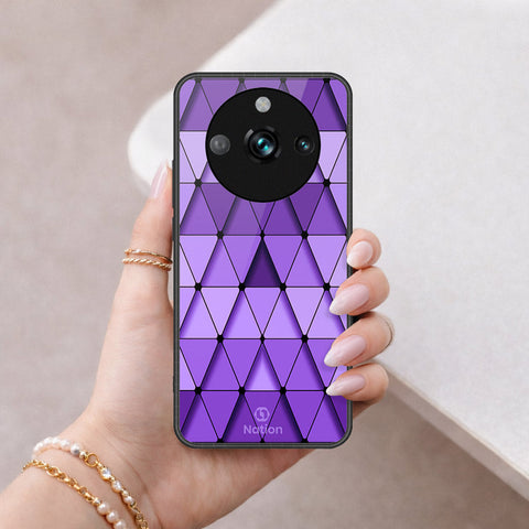 Realme 11 Pro Plus Cover - ONation Pyramid Series - HQ Ultra Shine Premium Infinity Glass Soft Silicon Borders Case