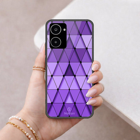 Realme 10 Cover - ONation Pyramid Series - HQ Ultra Shine Premium Infinity Glass Soft Silicon Borders Case