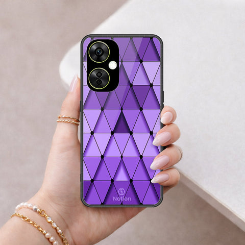 Oppo K11x Cover - ONation Pyramid Series - HQ Ultra Shine Premium Infinity Glass Soft Silicon Borders Case