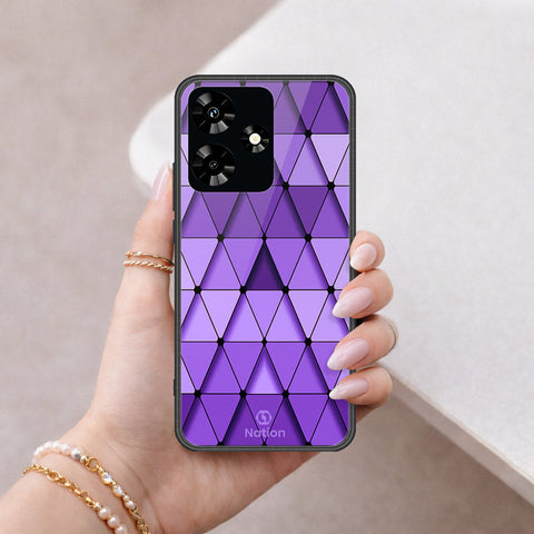 Infinix Hot 30 Cover - ONation Pyramid Series - HQ Ultra Shine Premium Infinity Glass Soft Silicon Borders Case