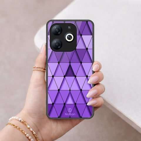 itel P55 4G Cover - ONation Pyramid Series - HQ Ultra Shine Premium Infinity Glass Soft Silicon Borders Case