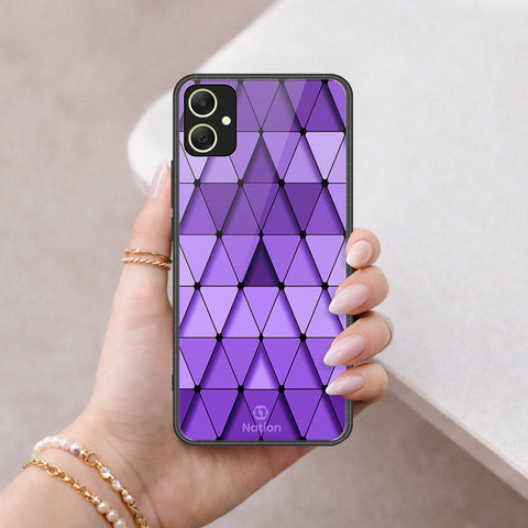 Samsung Galaxy M05 Cover - ONation Pyramid Series - HQ Ultra Shine Premium Infinity Glass Soft Silicon Borders Case