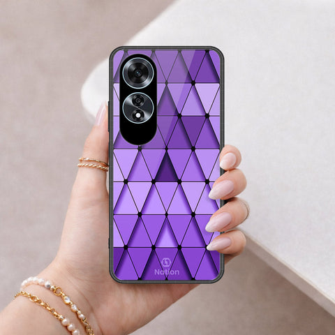 Oppo A60 Cover - ONation Pyramid Series - HQ Ultra Shine Premium Infinity Glass Soft Silicon Borders Case