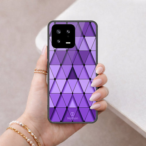 Xiaomi 13 Cover - ONation Pyramid Series - HQ Ultra Shine Premium Infinity Glass Soft Silicon Borders Case
