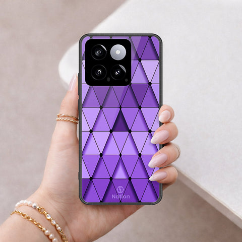 Xiaomi 14 Cover - ONation Pyramid Series - HQ Ultra Shine Premium Infinity Glass Soft Silicon Borders Case