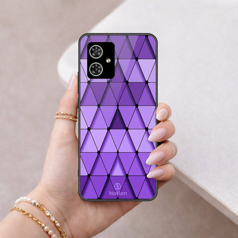 Motorola Moto G54 Cover - ONation Pyramid Series - HQ Ultra Shine Premium Infinity Glass Soft Silicon Borders Case