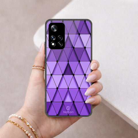 Xiaomi Poco X4 NFC Cover - ONation Pyramid Series - HQ Ultra Shine Premium Infinity Glass Soft Silicon Borders Case