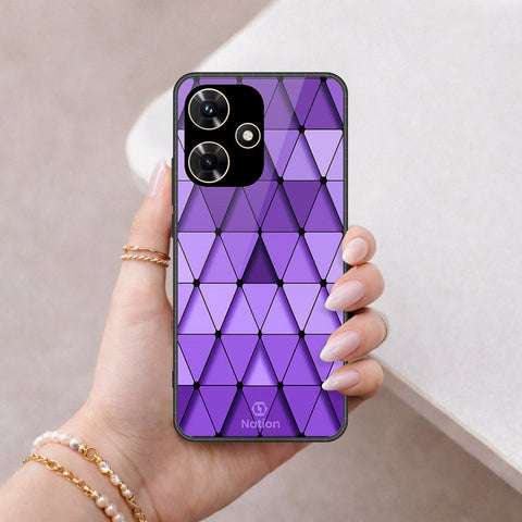 Infinix Hot 30i Cover - ONation Pyramid Series - HQ Ultra Shine Premium Infinity Glass Soft Silicon Borders Case