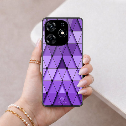 Tecno Spark 10 Pro Cover - ONation Pyramid Series - HQ Ultra Shine Premium Infinity Glass Soft Silicon Borders Case