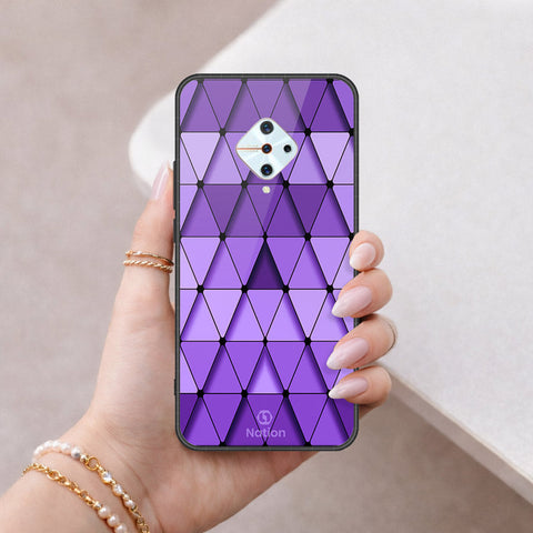 Vivo Y9s Cover - ONation Pyramid Series - HQ Ultra Shine Premium Infinity Glass Soft Silicon Borders Case