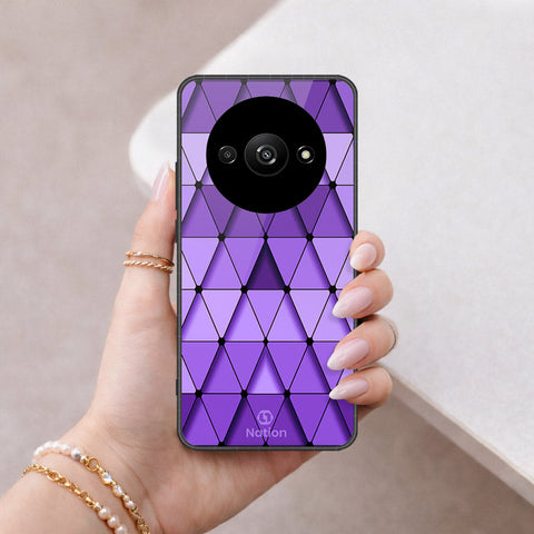 Xiaomi Redmi A3x Cover - ONation Pyramid Series - HQ Ultra Shine Premium Infinity Glass Soft Silicon Borders Case