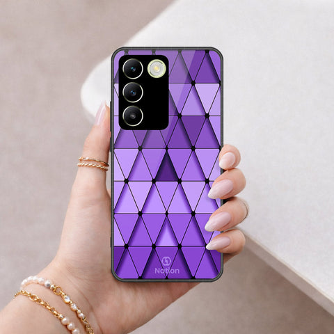 Vivo Y100 4G Cover - ONation Pyramid Series - HQ Ultra Shine Premium Infinity Glass Soft Silicon Borders Case
