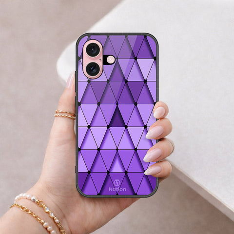 iPhone 16 - ONation Pyramid Series - HQ Ultra Shine Premium Infinity Glass Soft Silicon Borders Case