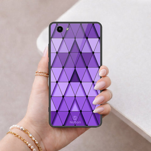Vivo Y71 Cover - ONation Pyramid Series - HQ Ultra Shine Premium Infinity Glass Soft Silicon Borders Case