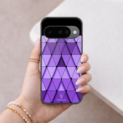Google Pixel 10 Cover - ONation Pyramid Series - HQ Ultra Shine Premium Infinity Glass Soft Silicon Borders Case