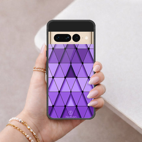 Google Pixel 7 Pro Cover - ONation Pyramid Series - HQ Ultra Shine Premium Infinity Glass Soft Silicon Borders Case