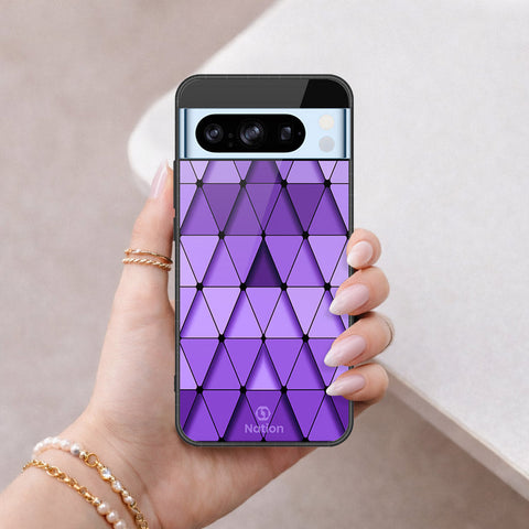 Google Pixel 8 Pro Cover - ONation Pyramid Series - HQ Ultra Shine Premium Infinity Glass Soft Silicon Borders Case