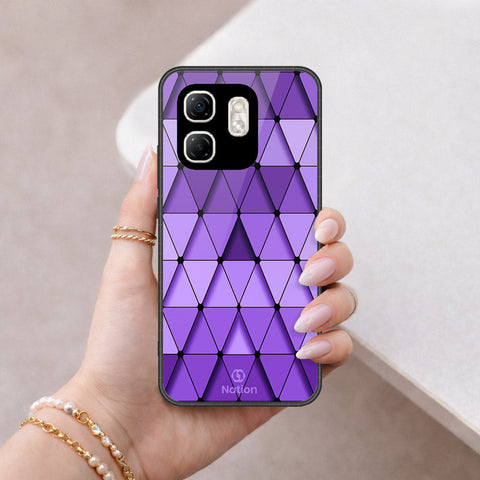 Infinix Hot 50i Cover - ONation Pyramid Series - HQ Ultra Shine Premium Infinity Glass Soft Silicon Borders Case