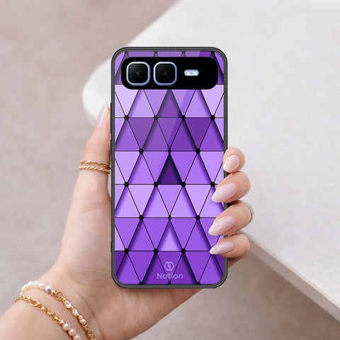 Infinix Smart 10 Plus Cover - ONation Pyramid Series - HQ Ultra Shine Premium Infinity Glass Soft Silicon Borders Case