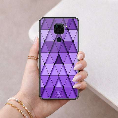 Xiaomi Redmi Note 9 Cover - ONation Pyramid Series - HQ Ultra Shine Premium Infinity Glass Soft Silicon Borders Case