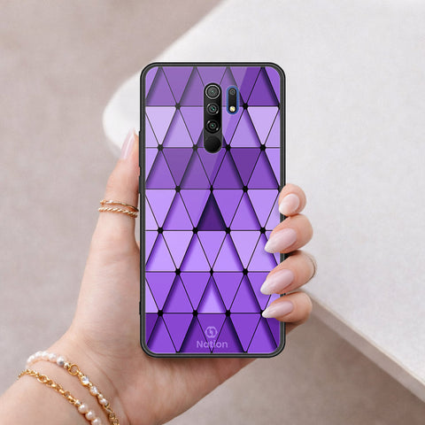 Xiaomi Redmi 9 Cover - ONation Pyramid Series - HQ Ultra Shine Premium Infinity Glass Soft Silicon Borders Case