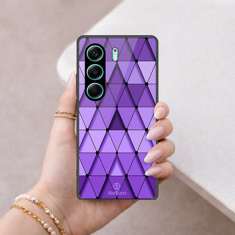 Tecno Camon 40 Pro 5G Cover - ONation Pyramid Series - HQ Ultra Shine Premium Infinity Glass Soft Silicon Borders Case
