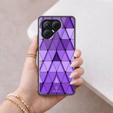 Tecno Pova 7 4G Cover - ONation Pyramid Series - HQ Ultra Shine Premium Infinity Glass Soft Silicon Borders Case