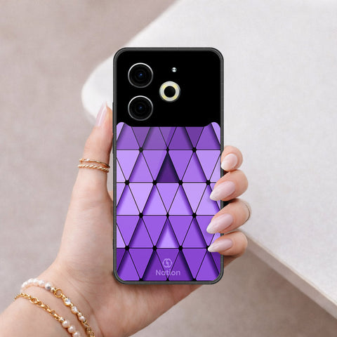 Tecno Pova 6 Cover - ONation Pyramid Series - HQ Ultra Shine Premium Infinity Glass Soft Silicon Borders Case