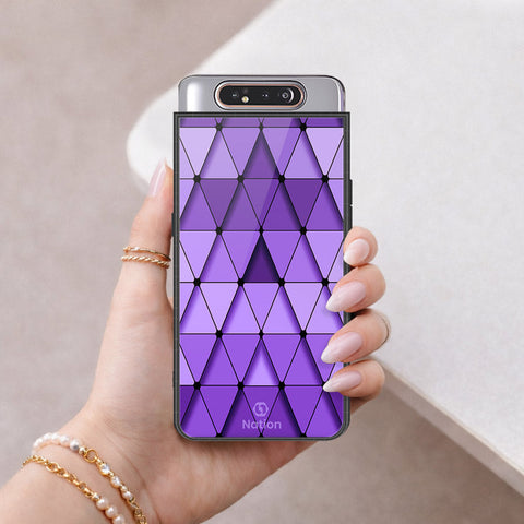Samsung Galaxy A90 Cover - ONation Pyramid Series - HQ Ultra Shine Premium Infinity Glass Soft Silicon Borders Case