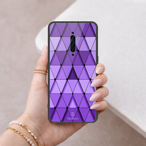 Oppo Reno 2Z Cover - ONation Pyramid Series - HQ Ultra Shine Premium Infinity Glass Soft Silicon Borders Case