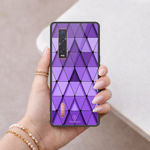Oppo Find X2 Pro Cover - ONation Pyramid Series - HQ Ultra Shine Premium Infinity Glass Soft Silicon Borders Case