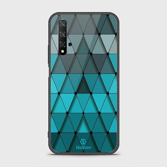 Honor 20 Cover - ONation Pyramid Series - D351 - HQ Ultra Shine Premium Infinity Glass Soft Silicon Borders Case ( Fast Delivery )