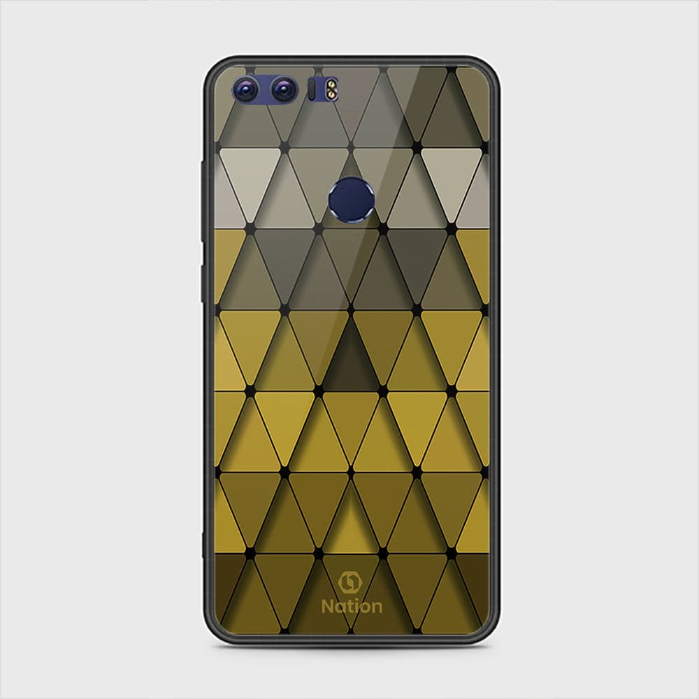 Huawei Honor 8 Cover - Onation Pyramid Series - D26 - HQ Ultra Shine Premium Infinity Glass Soft Silicon Borders Case ( Fast Delivery )