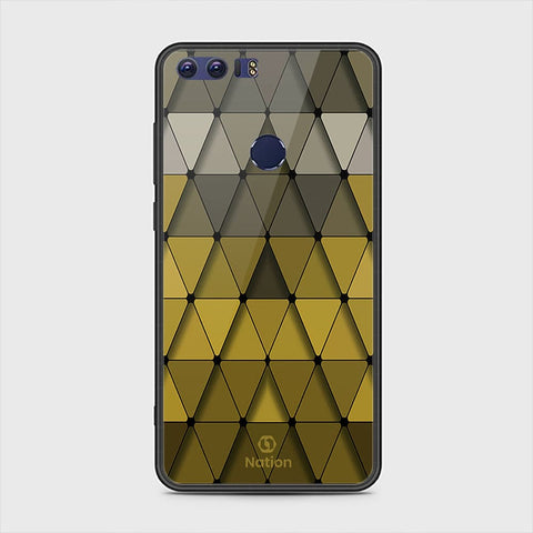 Huawei Honor 8 Cover - Onation Pyramid Series - D26 - HQ Ultra Shine Premium Infinity Glass Soft Silicon Borders Case ( Fast Delivery )