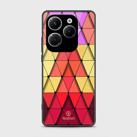 Infinix Hot 40 Cover- Onation Pyramid Series - HQ Ultra Shine Premium Infinity Glass Soft Silicon Borders Case